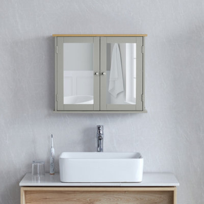 Commode Salle De Bain Armoire Salle De Bain Bath Vida Priano - 4 Tiroirs 1 Porte Gris 81x60x30cm Meuble Salle Bain MDF Design