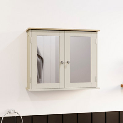 Bath Vida Priano Grey 2 Door Mirrored Bathroom Wall DIY at B&Q