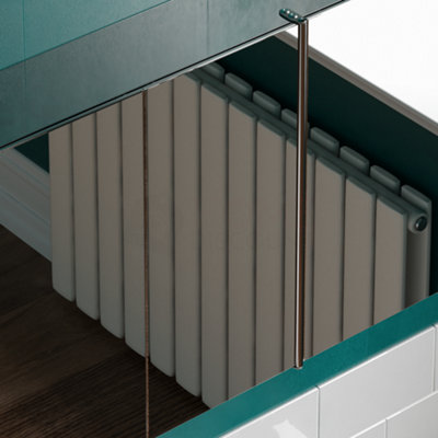 Bath Vida Tiano Stainless Steel Mirrored Triple Bathroom Cabinet