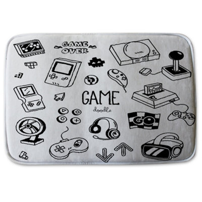 Bathmat - Game doodles (Bath mats) / Default Title Price Comparisons | Compare The Build