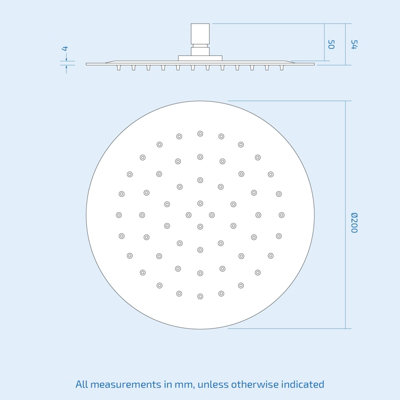 Bathroom 2 Dial 2 Way Round Concealed Thermostatic Valve - Shower Slim Head & Handset - 7