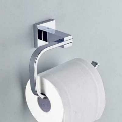 Bathroom Accessory Set Modern Toilet Roll Holder & Towel Holder Set