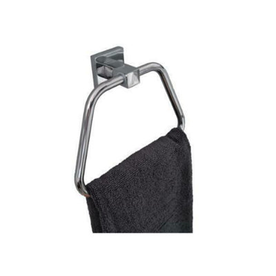 Bathroom Accessory Set Modern Toilet Roll Holder & Towel Holder Set - 5
