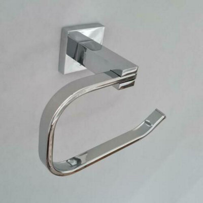 Bathroom Accessory Set Modern Toilet Roll Holder & Towel Holder Set - 7