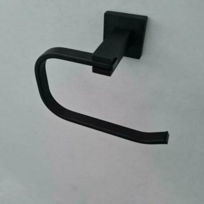 Bathroom Accessory Set Toilet Roll Holder & Soap Holder Black Dish & Holder - 6