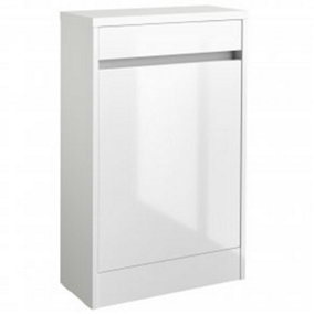 Bathroom Back to Wall Toilet WC Unit 494mm Wide - White - (Urban)