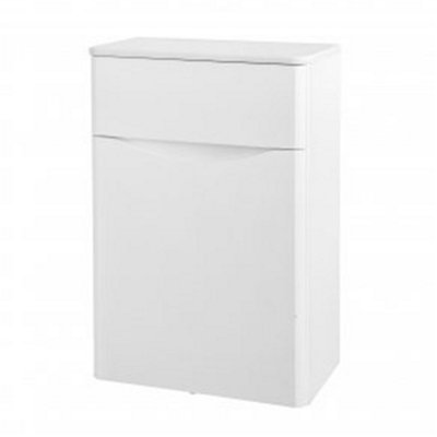 Bathroom Back to Wall WC Toilet Unit 500mm Wide - Gloss White- (Arch)