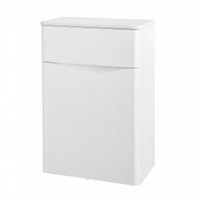 Bathroom Back to Wall WC Toilet Unit 500mm Wide - Gloss White- (Arch)