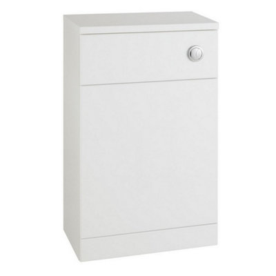 Bathroom Back to Wall WC Toilet Unit 500mm Wide - Gloss White - (Impact ...