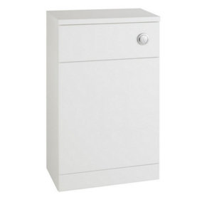Bathroom Back to Wall WC Toilet Unit 500mm Wide - Gloss White - (Impact)