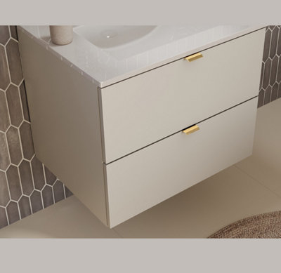 Bathroom Basin Sink White Ceramic 600mm 60cm Inset Single Bowl with Overflow UP