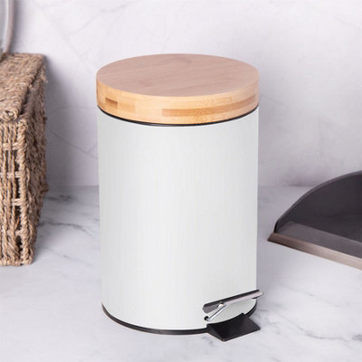 Bathroom Bin with Bamboo Lid 3L - M&W - 3
