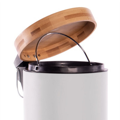 Bathroom Bin with Bamboo Lid 3L - M&W - 5