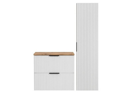 Bathroom Cabinets 600mm Vanity Unit with Worktop Tallboy Tall Wall ...