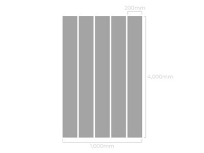 Bathroom Ceiling Cladding Panels Moderna White & Silver PVC 200x4000mm ...