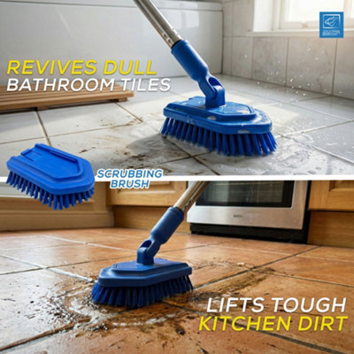 Bathroom Cleaning Set Long Handled Tile Cleaning Kit
