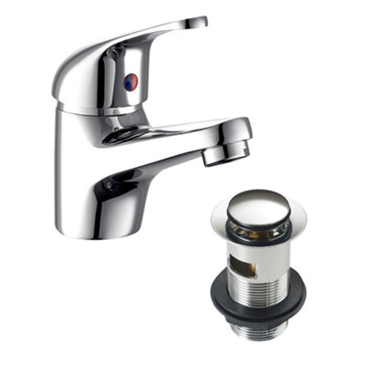 Bathroom Cloakroom Ceramic Compact Small Mini Corner Wash Basin Sink Tap & Trap