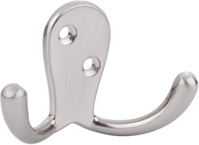 Bathroom clothes hook, silver, 5 pieces