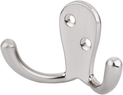 Bathroom clothes hook, silver, 5 pieces