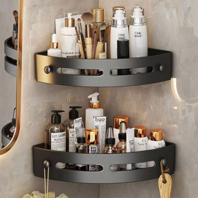 Bathroom Corner Shower Shelf Shampoo Holder Storage Rack Organiser