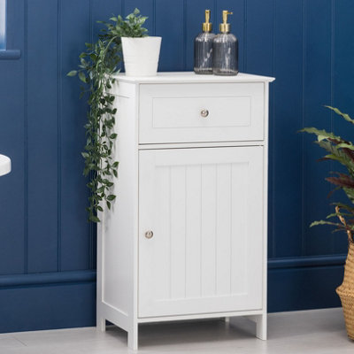 Small storage store cabinet white