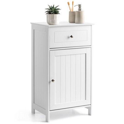 Bathroom Under Sink Cabinet Wooden White 2 Door Storage Cupboard Unit  Christow