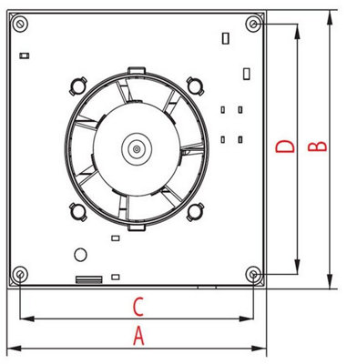Bathroom Extractor Fan 100mm / 4" with Automatic Shutter & Timer