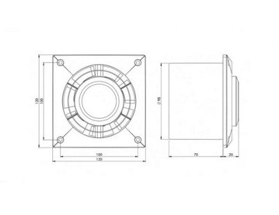 Bathroom Extractor Fan 100mm Ceiling or Wall Mounted - 4