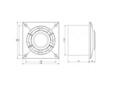 Bathroom Extractor Fan 125mm Ceiling or Wall Mounted - 4