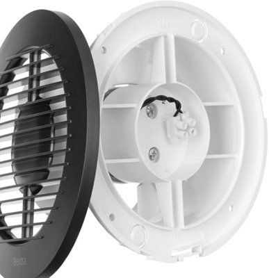 Bathroom Extractor Fan 125mm with Round Front 5 inch Extractor fan ...