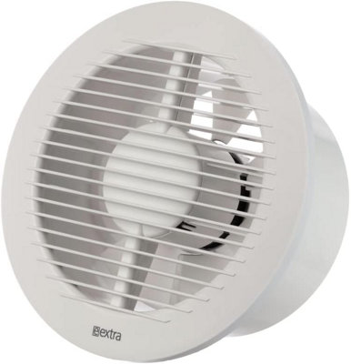 Bathroom Fan with Humidity Sensor and Timer 150mm Round Front 6