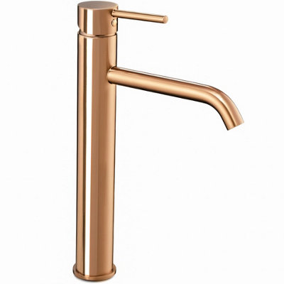 BATHROOM FAUCET REA LUGANO HIGH ROSE GOLD, BRASS