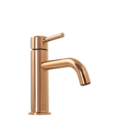 BATHROOM FAUCET REA LUGANO LOW ROSE GOLD, BRASS