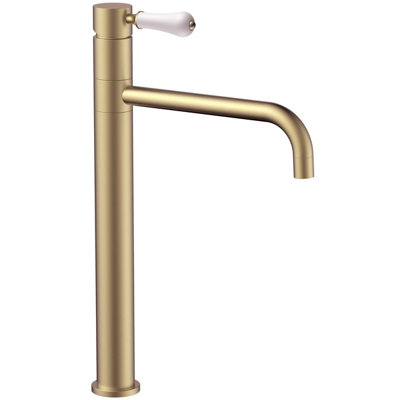 BATHROOM FAUCET REA SERRA HIGH BRUSH GOLD, BRASS
