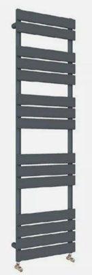 Bathroom Flat Panel Anthracite 1600mm x 450mm Heated Towel Radiator