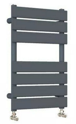 Bathroom Flat Panel Anthracite 650mm x 400mm Heated Towel Radiator