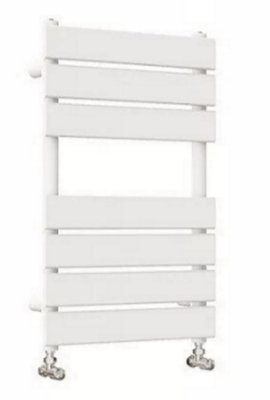 Bathroom Flat Panel White 650mm x 400mm Heated Towel Radiator