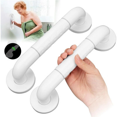 Bathroom Grab Rails 2 Pieces AntiSlip Grab Bar Balance Bar Handle 30cm ...