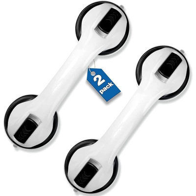 Bathroom Grab Rails 2 Pieces Suction Cup Handle Support 109 KG Shower ...