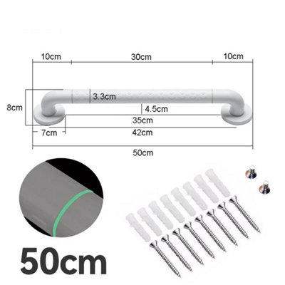Bathroom Grip Shower Tub Grab Bar Safety Handle Handrail Rail Disabled 50cm
