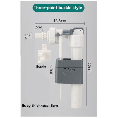 Wall Hung Toilet Water Inlet Valve – In-Wall Tank Fill Valve With G1/2 Or G3/8 Connection, Space-Saving Plastic Design, Easy Maintenance, Compatible With Modern & Traditional Toilets