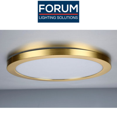 Bathroom Lighting Wall and Ceiling Light 12W IP44 - Satin Brass