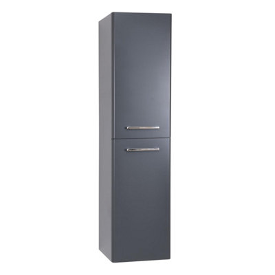 Bathroom Madison Wall Mounted Side Unit - Matt Cool Grey