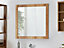 Bathroom Mirror 800mm Wall Mounted Square 80cm Oak Effect Frame Oak Classic