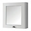 Bathroom Mirror Cabinet 600mm Wide - White - (Aberdeen)