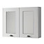 Bathroom Mirror Cabinet 800mm Wide - White - (Aberdeen)