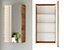 Bathroom Mirror Cabinet Mirrored Wall Unit 400 Slimline Cupboard Oak Finish Avir