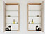 Bathroom Mirror Cabinet Mirrored Wall Unit 400 Slimline Cupboard Sonoma Oak Avir