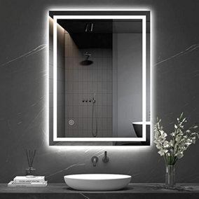 Full Length Mirror Wall Mounted Lighted Dressing Make Up Mirror  Bathroom/Bedroom/Living Room/Dining Room/Entry Dimmer Touch Switch - Accent  Mirror