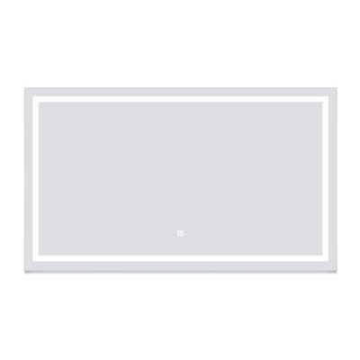 Bathroom Mirror with LED Lights Demister Pad Anti-fog Dimmable Touch ...